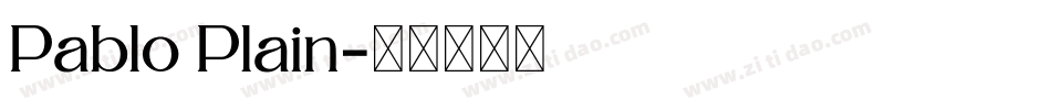 Pablo Plain字体转换